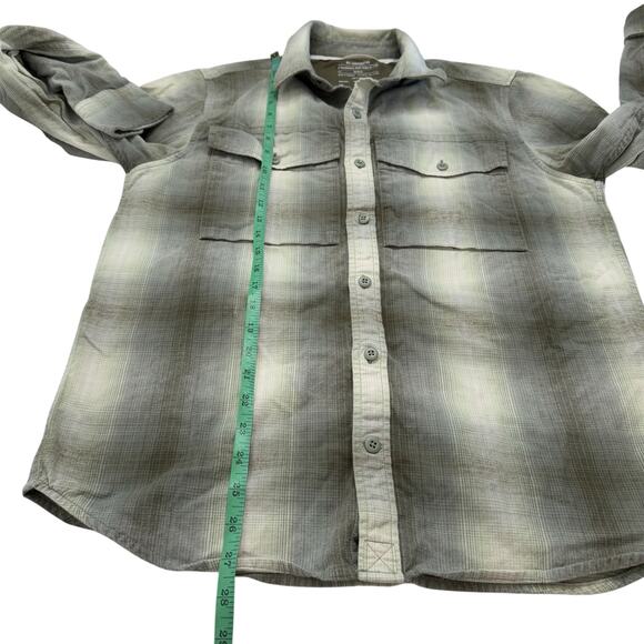 REI COOP Wallace Lake Flannel Shirt in Soft Green Plaid Size Medium Mens Cotton - Picture 5 of 6